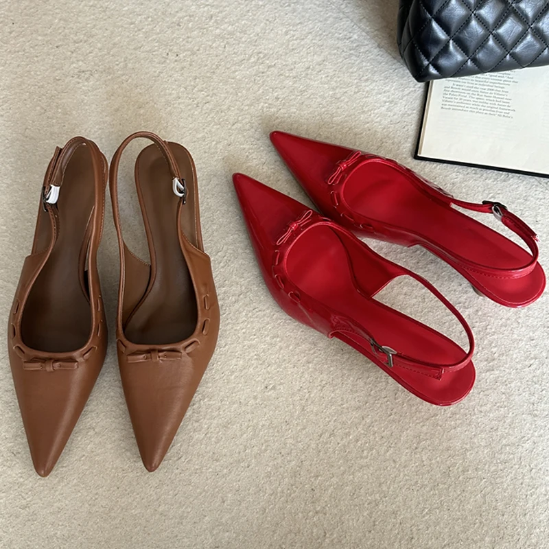 Aneikeh Street Style Spring Fashion Slingbacks Thin Low Heels Elegant Butterfly-knot Buckle Strap Woman Pumps Party Wedding Shoe
Aneikeh Street Style Spring Fashion Slingbacks Thin Low Heels Elegant Butterfly-knot Buckle Strap Woman Pumps Party Wedding Shoe