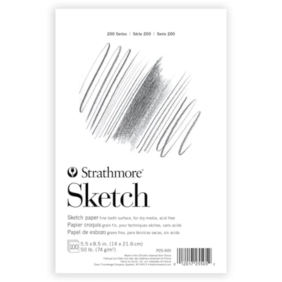 200 Series Sketch Pad, 5.5x8.5 inch, 100 Sheets, Tape Bound - Artist Sketchbook for Drawing, Illustration, Art Class Students
200 Series Sketch Pad, 5.5x8.5 inch, 100 Sheets, Tape Bound - Artist Sketchbook for Drawing, Illustration, Art Class Students