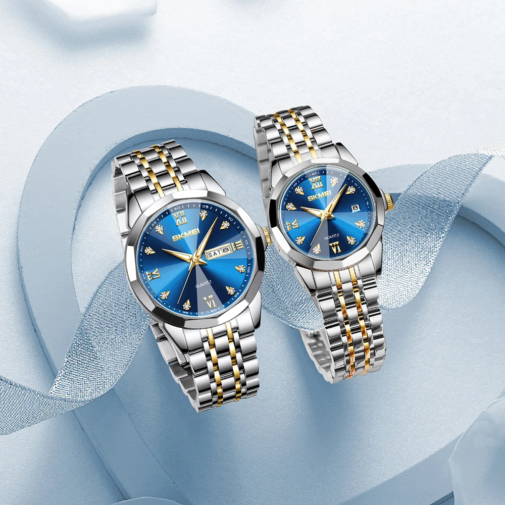 Роскошные кварцевые наручные часы из нержавеющей стали для мужчин и женщин, повседневные водонепроницаемые мужские и женские часы с датой недели, reloj hombre
Роскошные кварцевые наручные часы из нержавеющей стали для мужчин и женщин, повседневные водонепроницаемые мужские и женские часы с датой недели, reloj hombre