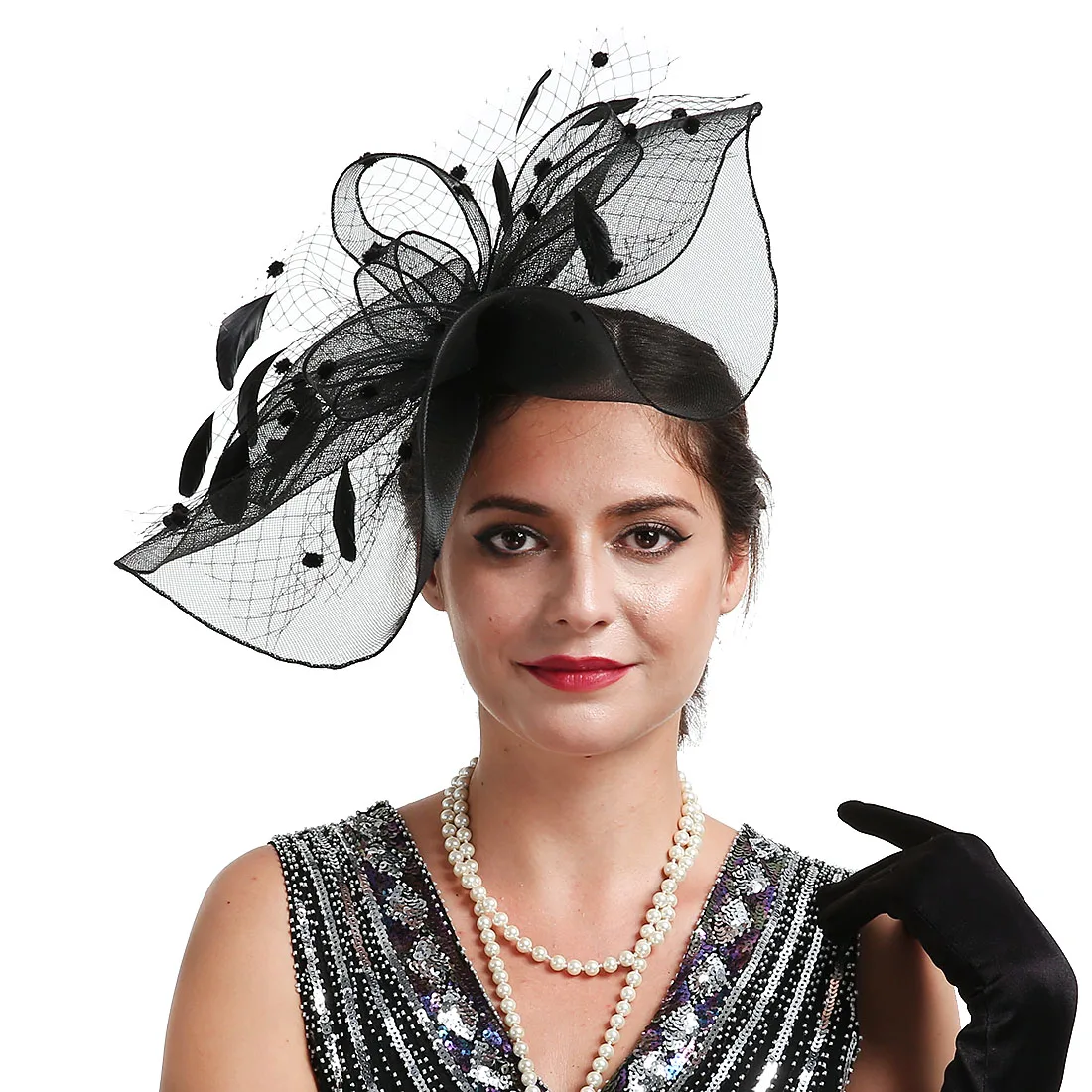 Lady Fascinators Flower Headband with Hair Clip, Pillbox Hat Cocktail Tea Party Headwear with Veil and Feather for Women
Lady Fascinators Flower Headband with Hair Clip, Pillbox Hat Cocktail Tea Party Headwear with Veil and Feather for Women