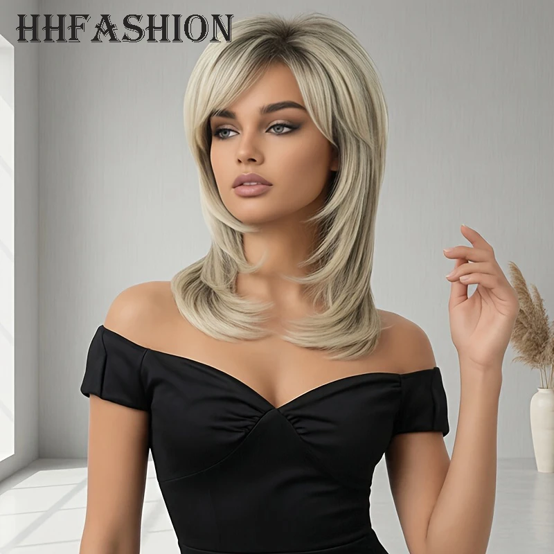 HHFASHION 18 Inch Fluffy Layered Synthetic Wig with Volume Boosting Roots Natural Hair Color Fashionable Wig for All Seasons
HHFASHION 18 Inch Fluffy Layered Synthetic Wig with Volume Boosting Roots Natural Hair Color Fashionable Wig for All Seasons