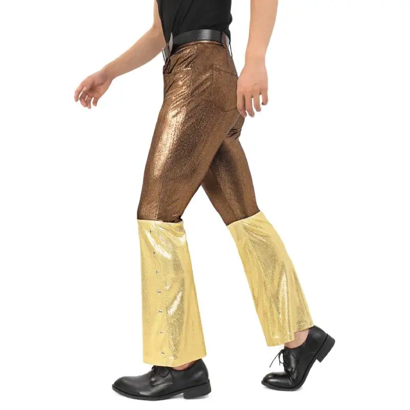 DAZCOS Mens 70s Disco Sequin Pants Bell Bottoms Metallic Dance Party Costume Stretch 70s/80s Hippie Disco Bell Pants for Men
DAZCOS Mens 70s Disco Sequin Pants Bell Bottoms Metallic Dance Party Costume Stretch 70s/80s Hippie Disco Bell Pants for Men