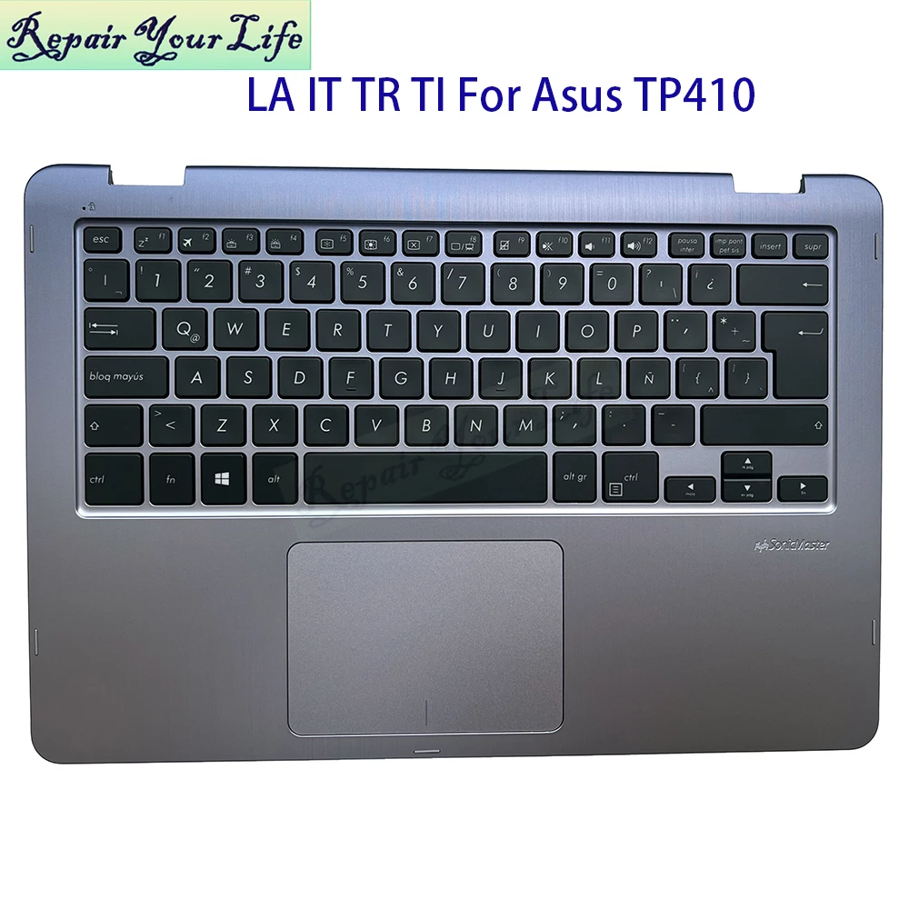 Турция, итальянская тайская латинская клавиатура с подсветкой для ASUS VivoBook TP410UR TP410MA TP410 Q405 90NB0FS1-R31TA2, чехол для упора для рук Teclado
Турция, итальянская тайская латинская клавиатура с подсветкой для ASUS VivoBook TP410UR TP410MA TP410 Q405 90NB0FS1-R31TA2, чехол для упора для рук Teclado