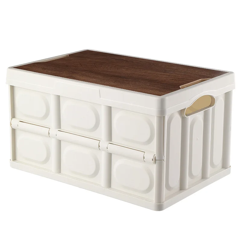 Folding camping storage box with wooden lid, car trunk storage box, suitable for car camping and picnics
Folding camping storage box with wooden lid, car trunk storage box, suitable for car camping and picnics