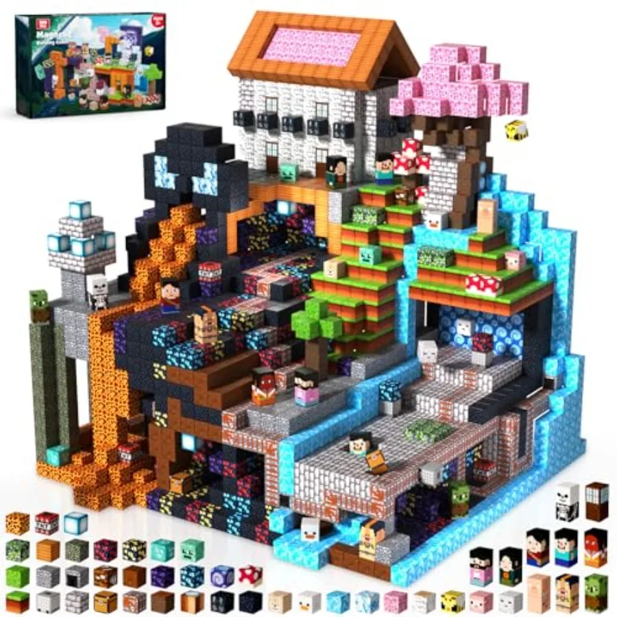 300PCS Magnetic Blocks for STEM learning, ABS plastic, vibrant colors, strong neodymium magnets, safe rounded edges, ideal for
300PCS Magnetic Blocks for STEM learning, ABS plastic, vibrant colors, strong neodymium magnets, safe rounded edges, ideal for