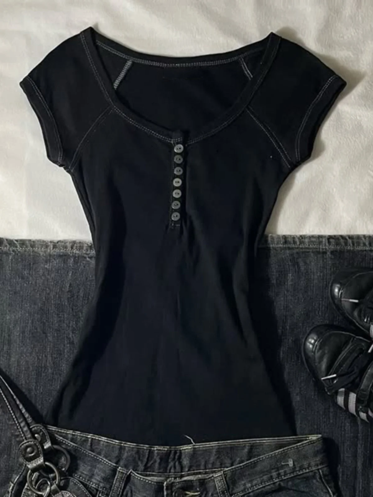 Оригинальная американская футболка в стиле ретро, женская весенне-летняя утягивающая футболка из хлопка ort Sve round Ne, повседневная одежда
Оригинальная американская футболка в стиле ретро, женская весенне-летняя утягивающая футболка из хлопка ort Sve round Ne, повседневная одежда