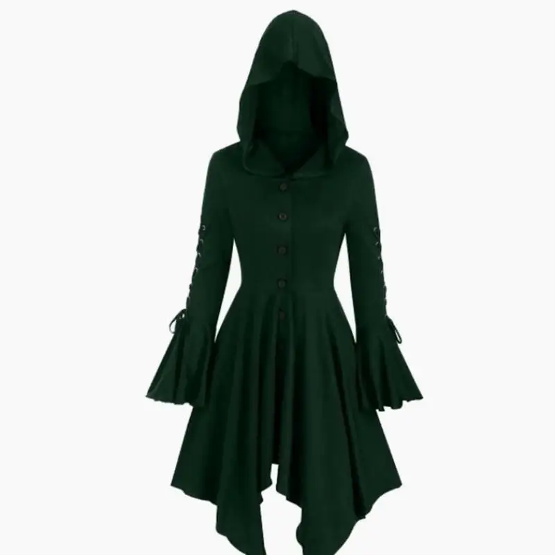 Street Sle Women's Coat Hooded Asymmetrical Hem Polyester Fiber Long Sve Chien Eye Belted Svel Ladies' Cloak
Street Sle Women's Coat Hooded Asymmetrical Hem Polyester Fiber Long Sve Chien Eye Belted Svel Ladies' Cloak