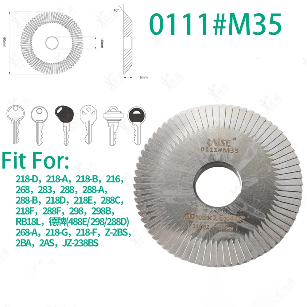 Raise 0111#M35 High Speed Steel Double-Sided Angle Cutter 60 x6x16mm For Horizontal Key Machine 218-D 216 268 Face Milling Cutte
Raise 0111#M35 High Speed Steel Double-Sided Angle Cutter 60 x6x16mm For Horizontal Key Machine 218-D 216 268 Face Milling Cutte
