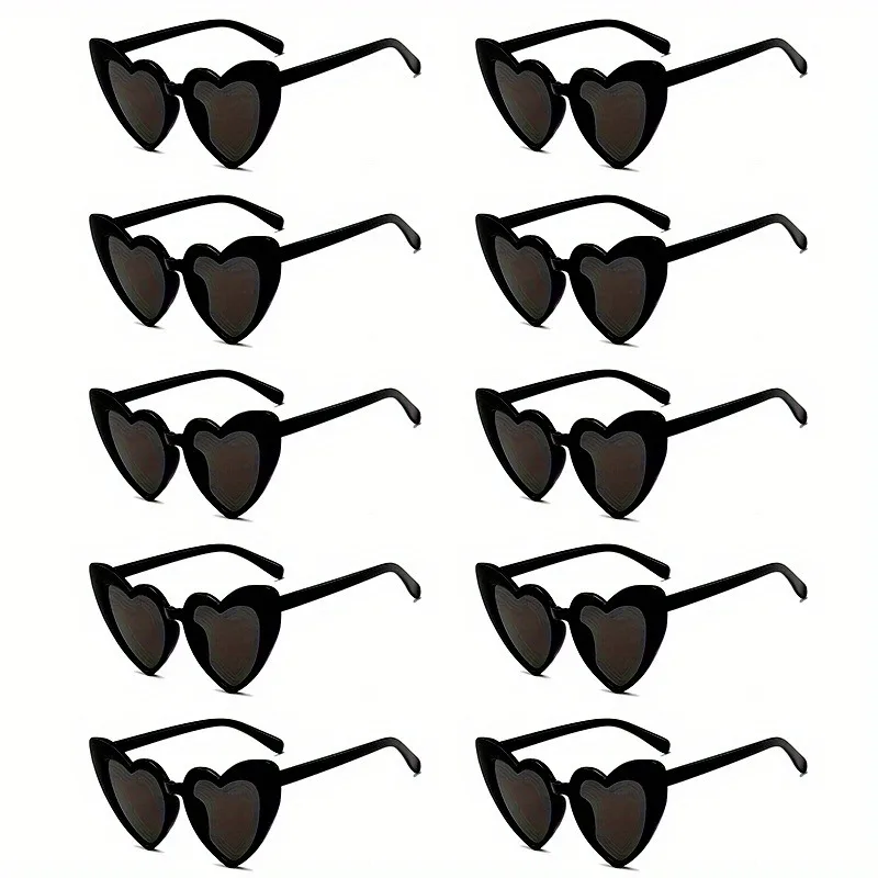 12pcs Popular Party Fashion Glasses Set, Women's Heart shaped Glasses - Mirror Plastic Frame Fashion Glasses
12pcs Popular Party Fashion Glasses Set, Women's Heart shaped Glasses - Mirror Plastic Frame Fashion Glasses