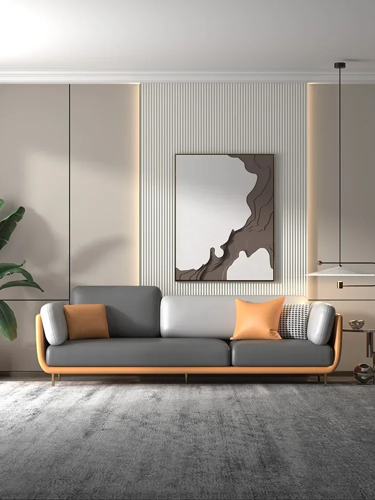 Italian luxury small apartment simple modern living room furniture straight row three-person leather latex minimalist Nordic lea
Italian luxury small apartment simple modern living room furniture straight row three-person leather latex minimalist Nordic lea