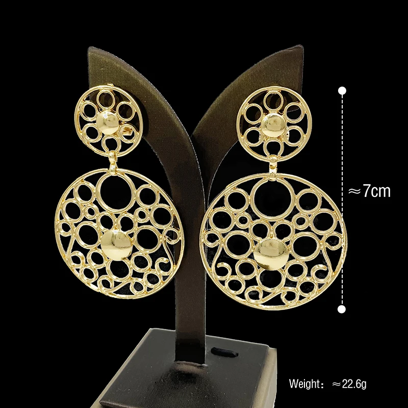 Earrings For Women Fashion Gold Color Round Drop Earrings 18k Gold Plated Jewelry Wedding Party Accessories Gift 2023 Trendy
Earrings For Women Fashion Gold Color Round Drop Earrings 18k Gold Plated Jewelry Wedding Party Accessories Gift 2023 Trendy