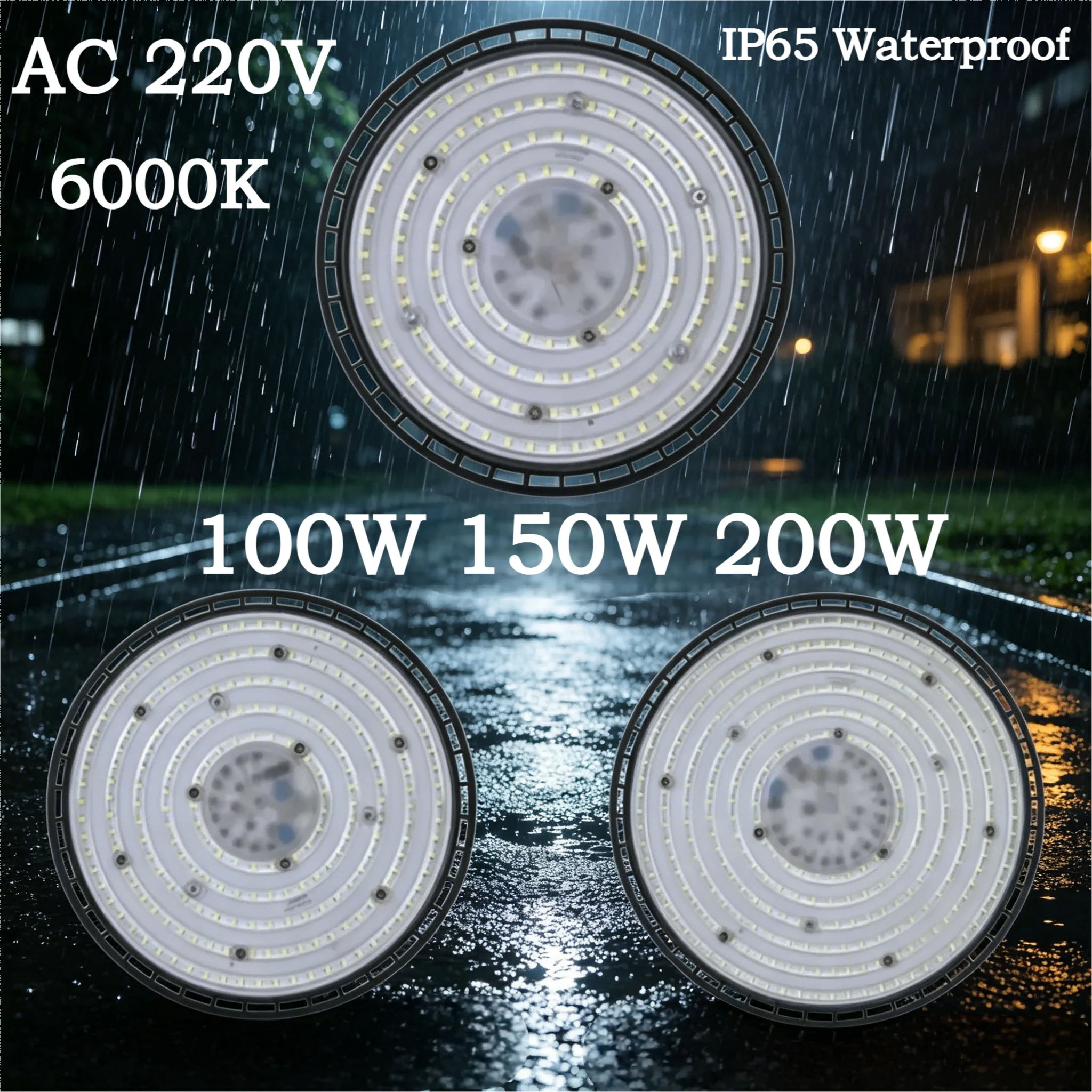 Super Bright UFO LED High Bay Light IP65 Waterproof 6000K AC 220V Commercial Lighting For Factory Garage Workshop Gym Basement
Super Bright UFO LED High Bay Light IP65 Waterproof 6000K AC 220V Commercial Lighting For Factory Garage Workshop Gym Basement