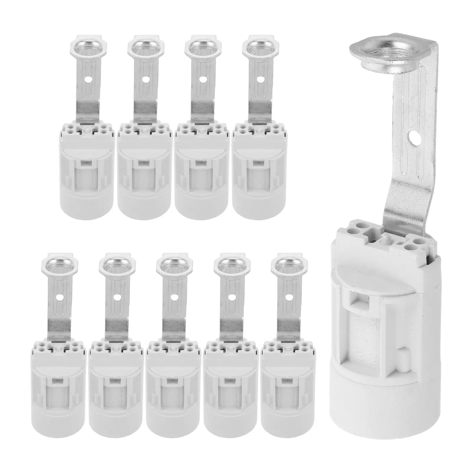 10Pcs E14 Ceramic Lamp Socket Holder Light Base Socket for Candelabra Bulbs Chandelier Pendant Ceiling Wall Sconce Table Lamp
10Pcs E14 Ceramic Lamp Socket Holder Light Base Socket for Candelabra Bulbs Chandelier Pendant Ceiling Wall Sconce Table Lamp