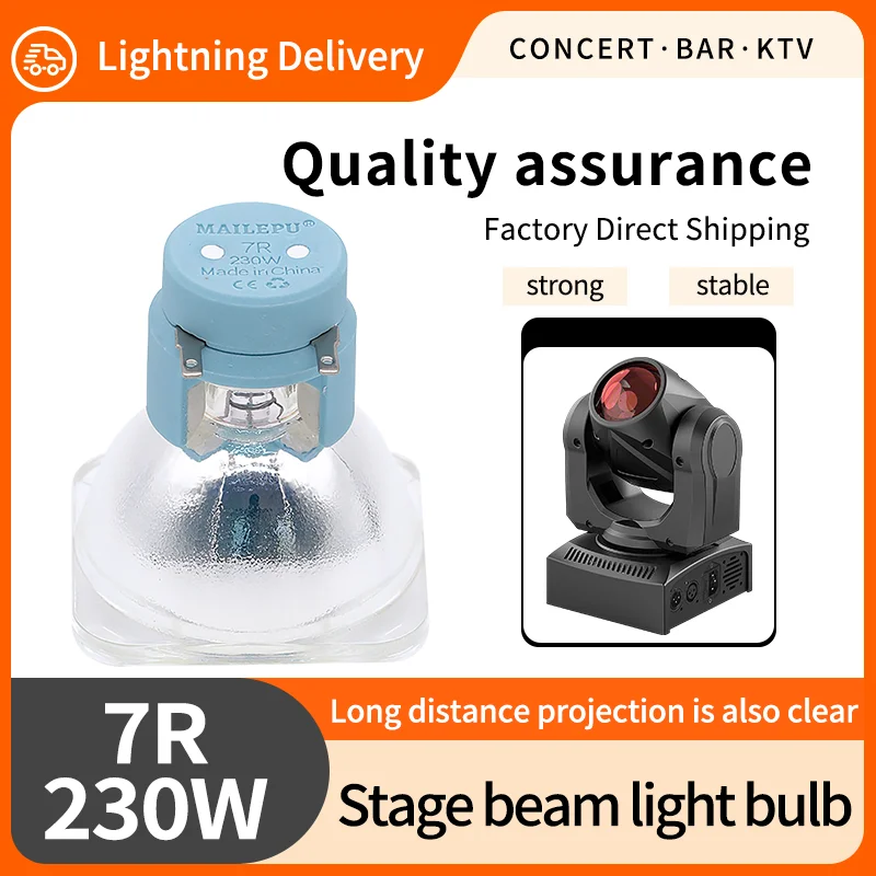 High brightness 7R 230W Beam Lamp Bulb 230w Ballast Power Supply for R7 MSD Platinum Stage Light
High brightness 7R 230W Beam Lamp Bulb 230w Ballast Power Supply for R7 MSD Platinum Stage Light
