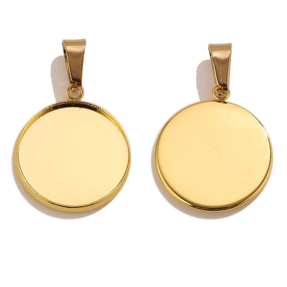 20pcs PVD Gold Stainless Steel Round Resin Blank Pendant with Fillable Resin Base Bulk Jewelry Findings for DIY Resin Necklace
20pcs PVD Gold Stainless Steel Round Resin Blank Pendant with Fillable Resin Base Bulk Jewelry Findings for DIY Resin Necklace