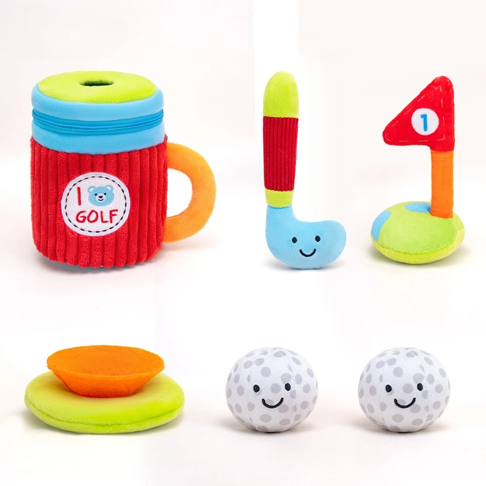 6Pcs Cartoon Baby Golf Toy Set, safe soft sports toys, parent-child interactive grasping educational playset for infants
6Pcs Cartoon Baby Golf Toy Set, safe soft sports toys, parent-child interactive grasping educational playset for infants