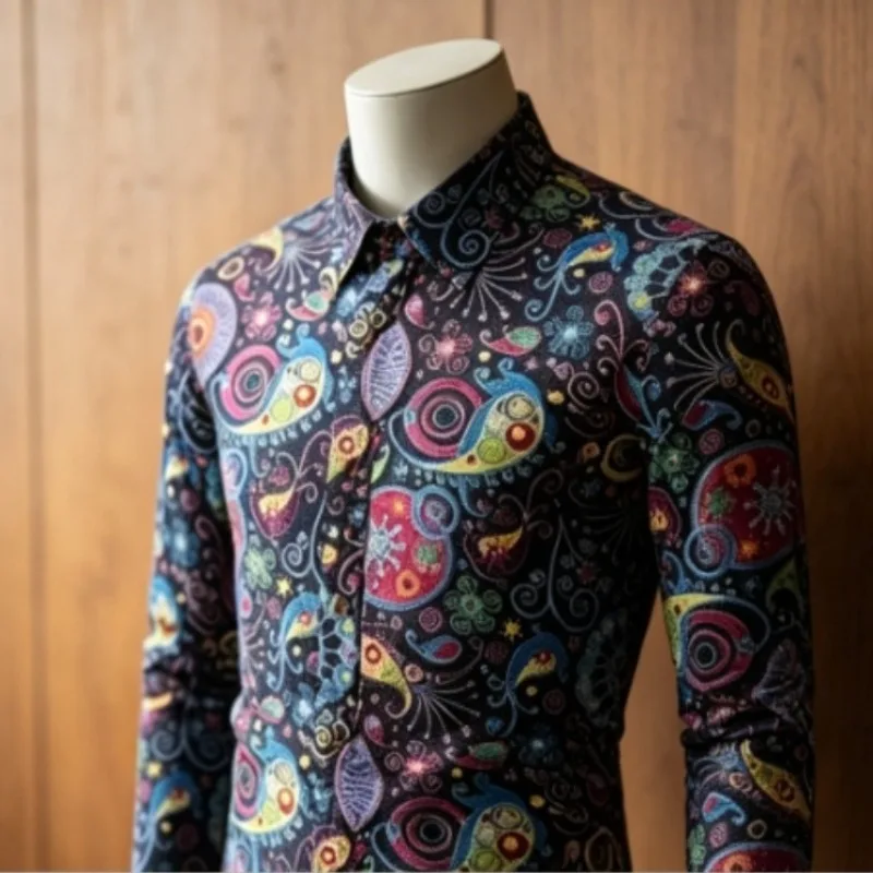 New Men's Trendy Ethnic Print Shirt Large Size for Night Club Party and Casual Streetwear
New Men's Trendy Ethnic Print Shirt Large Size for Night Club Party and Casual Streetwear