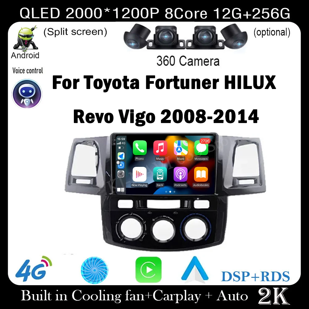 Android 14 для Toyota Fortuner HlLUX Revo Vigo 2008-2014 Автомобильный радиоприемник Мультимедийный видеоплеер АвторадиоНавигация GPS Carplay
Android 14 для Toyota Fortuner HlLUX Revo Vigo 2008-2014 Автомобильный радиоприемник Мультимедийный видеоплеер АвторадиоНавигация GPS Carplay