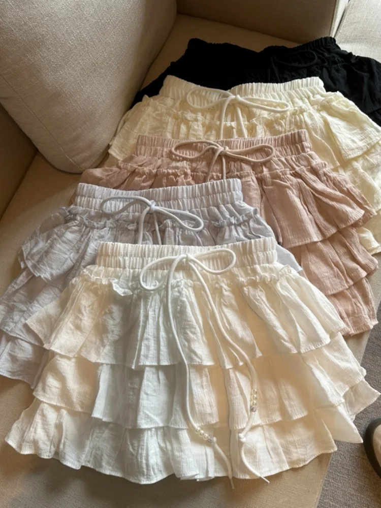 Korean Style A-Line Skirt with Lace Trim Multi-Layer Cake Skirt Sweet Anti-Aging Slimming Versatile for Women Summer New...
Korean Style A-Line Skirt with Lace Trim Multi-Layer Cake Skirt Sweet Anti-Aging Slimming Versatile for Women Summer New...