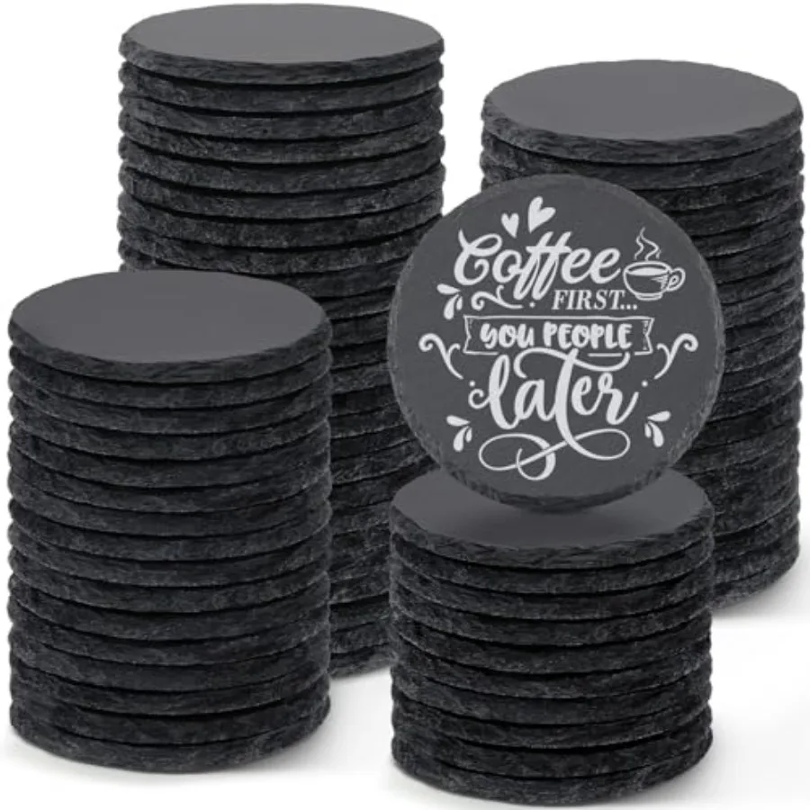 Slate Coasters Bulk, 4 Inch Handmade Rustic Rock Stone Drink Coaster for Laser Engraving, Etching, Engravable Blanks Material f
Slate Coasters Bulk, 4 Inch Handmade Rustic Rock Stone Drink Coaster for Laser Engraving, Etching, Engravable Blanks Material f