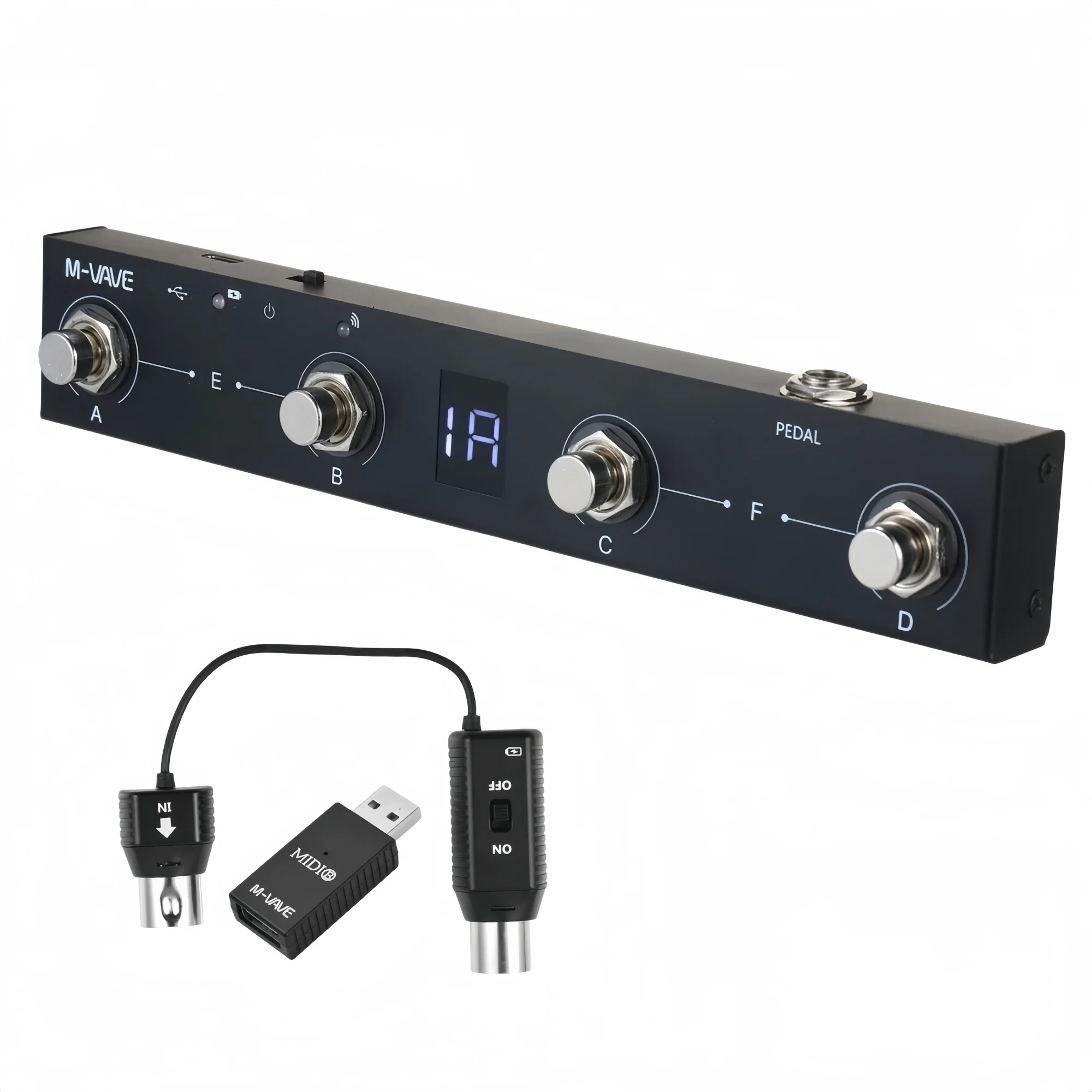 M-VAVE Chocolate MIDI Controller BT Rechargeable 4 Buttons Pedal APP Control Wireless Transmission for Guitarist & DAW
M-VAVE Chocolate MIDI Controller BT Rechargeable 4 Buttons Pedal APP Control Wireless Transmission for Guitarist & DAW