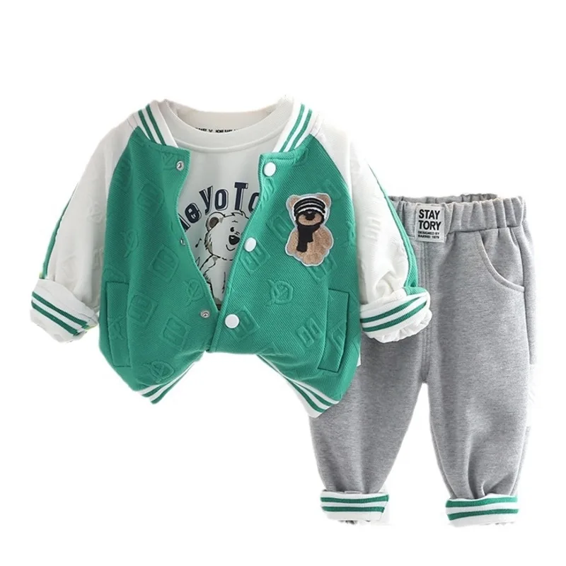 New Spring Autumn Baby Clothes Suit Children Boys Casual Jacket T-Shirt Pants 3Pcs/Sets Toddler Sports Costume Kids Tracksuits
New Spring Autumn Baby Clothes Suit Children Boys Casual Jacket T-Shirt Pants 3Pcs/Sets Toddler Sports Costume Kids Tracksuits