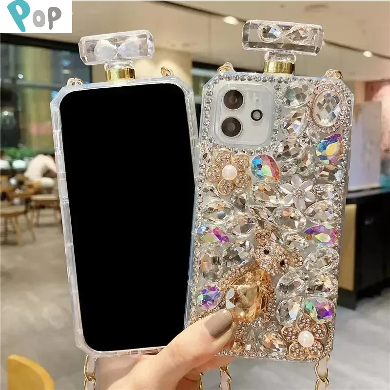 Perfume Bottle Glass Rhinestone Case for Samsung Galaxy S24, S20 Plus, S21 FE, S22, 23Ultra, Note 20, Full Bore Bear Case
Perfume Bottle Glass Rhinestone Case for Samsung Galaxy S24, S20 Plus, S21 FE, S22, 23Ultra, Note 20, Full Bore Bear Case