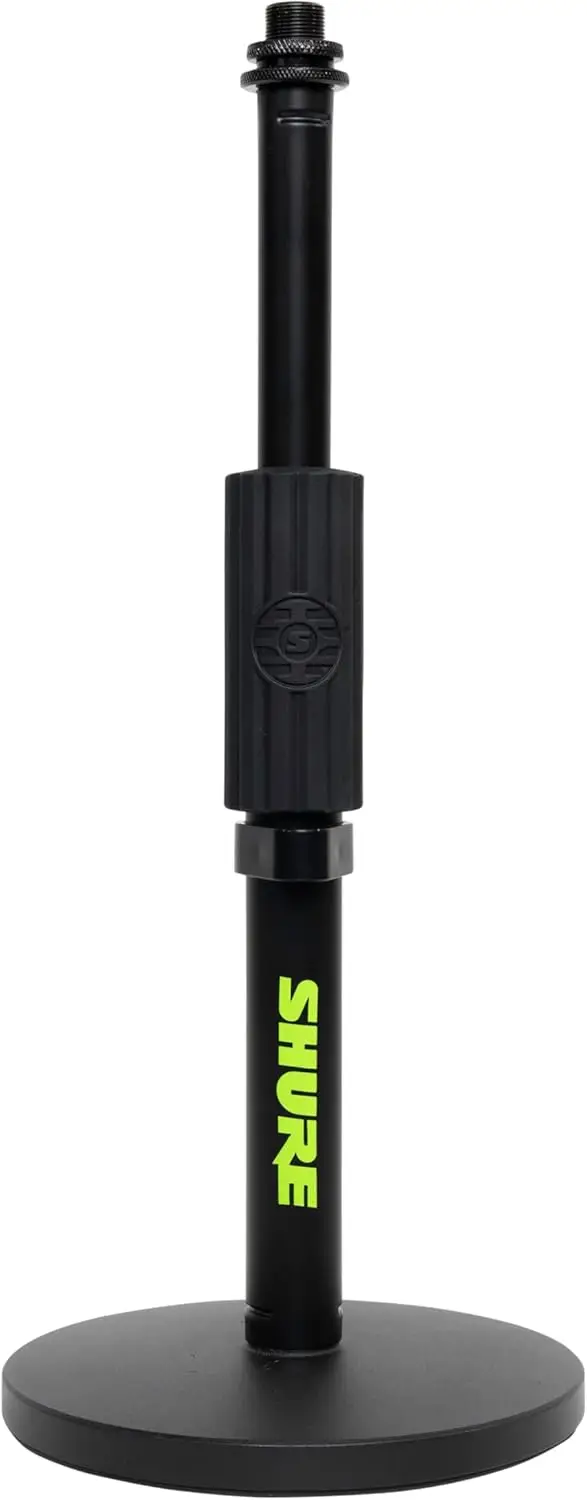 Shure by Round Base Desktop Mic Stand with Standard Height-Adjustable Twist Clutch and 6' Base; (SH-DESKTOP1), Black
Shure by Round Base Desktop Mic Stand with Standard Height-Adjustable Twist Clutch and 6' Base; (SH-DESKTOP1), Black