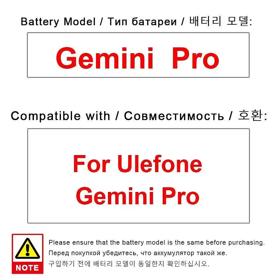 For Ulefone Gemini Pro 3680mAh Reliable Replacement Mobile Phone Battery
For Ulefone Gemini Pro 3680mAh Reliable Replacement Mobile Phone Battery