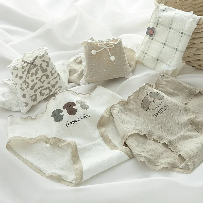 Женское хлопковое нижнее белье, трусики для девочек, Симпатичные бесшовные трусы со средней талией, женское нижнее белье
Женское хлопковое нижнее белье, трусики для девочек, Симпатичные бесшовные трусы со средней талией, женское нижнее белье