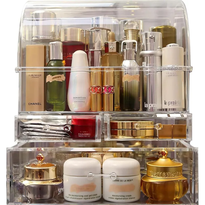 Large Acrylic Makeup Organizer With Lid Cosmetic Storage Drawers Portable Makeup Organizers Dustproof And Waterproof Box
Large Acrylic Makeup Organizer With Lid Cosmetic Storage Drawers Portable Makeup Organizers Dustproof And Waterproof Box