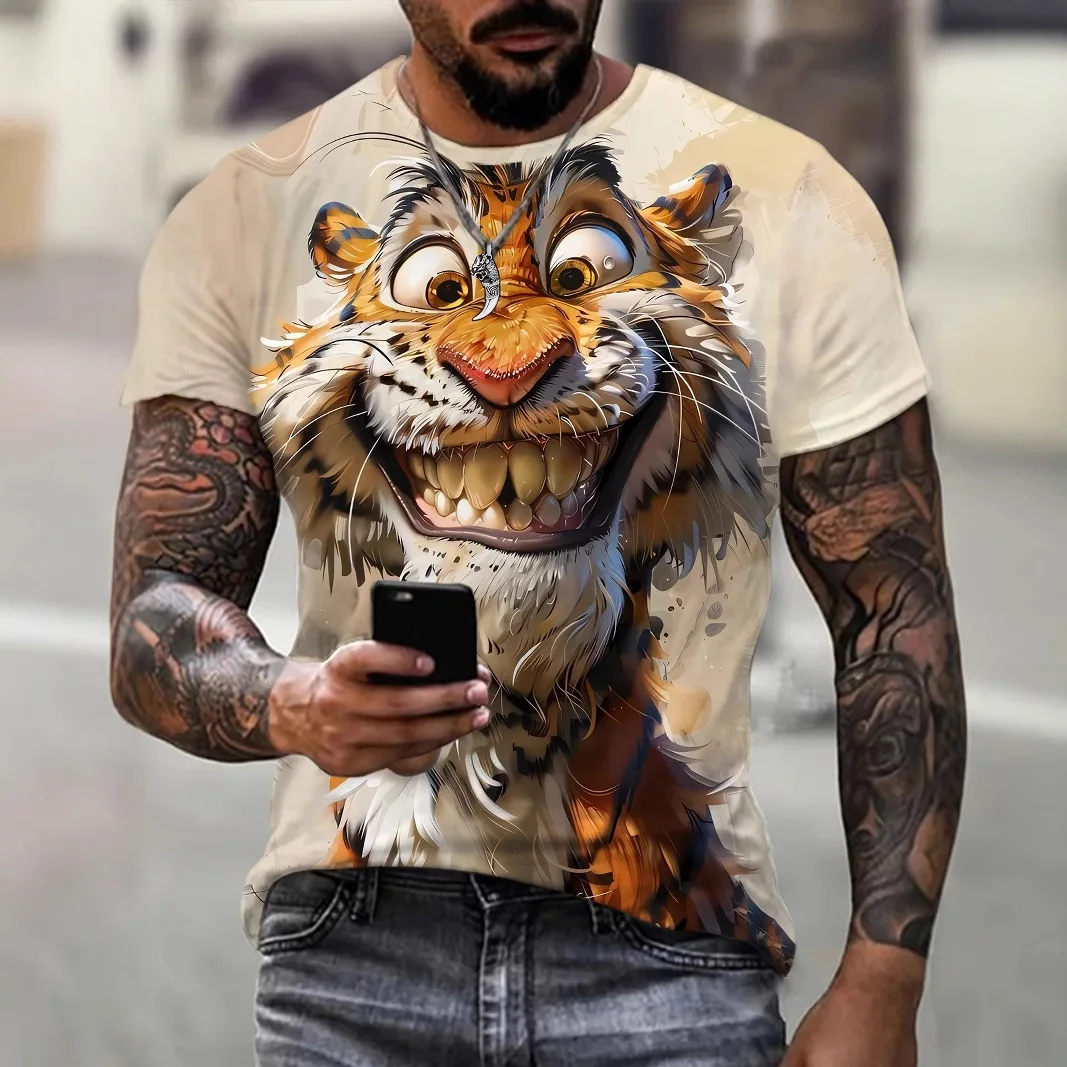 streetwear fashion 3D animal print men's T-shirt street hip-hop clothing casual round neck short sleeved loose summer clothes
streetwear fashion 3D animal print men's T-shirt street hip-hop clothing casual round neck short sleeved loose summer clothes