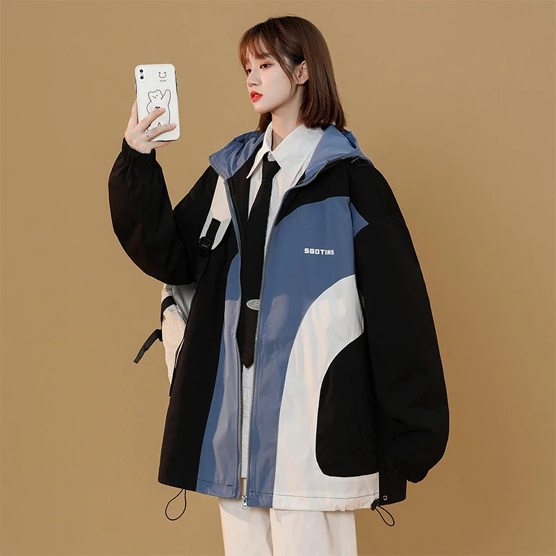 2022 Fashion Color-blocking Jackets Women's Clothing Spring Autumn Hooded Baseball Uniform Chic Korean Short Coats Tops jp233
2022 Fashion Color-blocking Jackets Women's Clothing Spring Autumn Hooded Baseball Uniform Chic Korean Short Coats Tops jp233