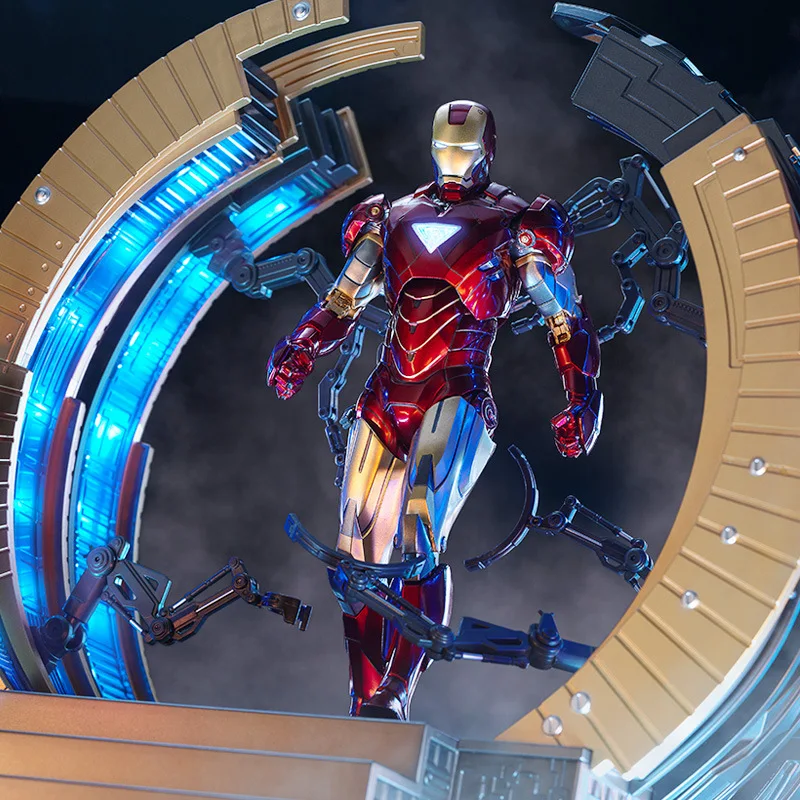 Original ZD Toys Iron Man WITH SUIT-UP GANTRY LED Circular armor dismantling platform MK6 Anime Tony Stark Model Action Figure
Original ZD Toys Iron Man WITH SUIT-UP GANTRY LED Circular armor dismantling platform MK6 Anime Tony Stark Model Action Figure