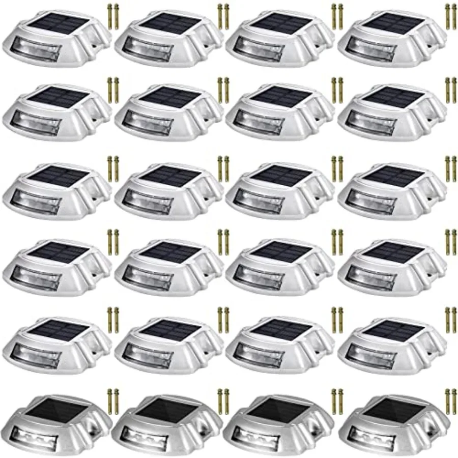 Solar Driveway Lights Bright 6 LEDs Outdoor Waterproof Wireless Deck Lights for Path Warning Garden Walkway Sidewalk Steps in B
Solar Driveway Lights Bright 6 LEDs Outdoor Waterproof Wireless Deck Lights for Path Warning Garden Walkway Sidewalk Steps in B