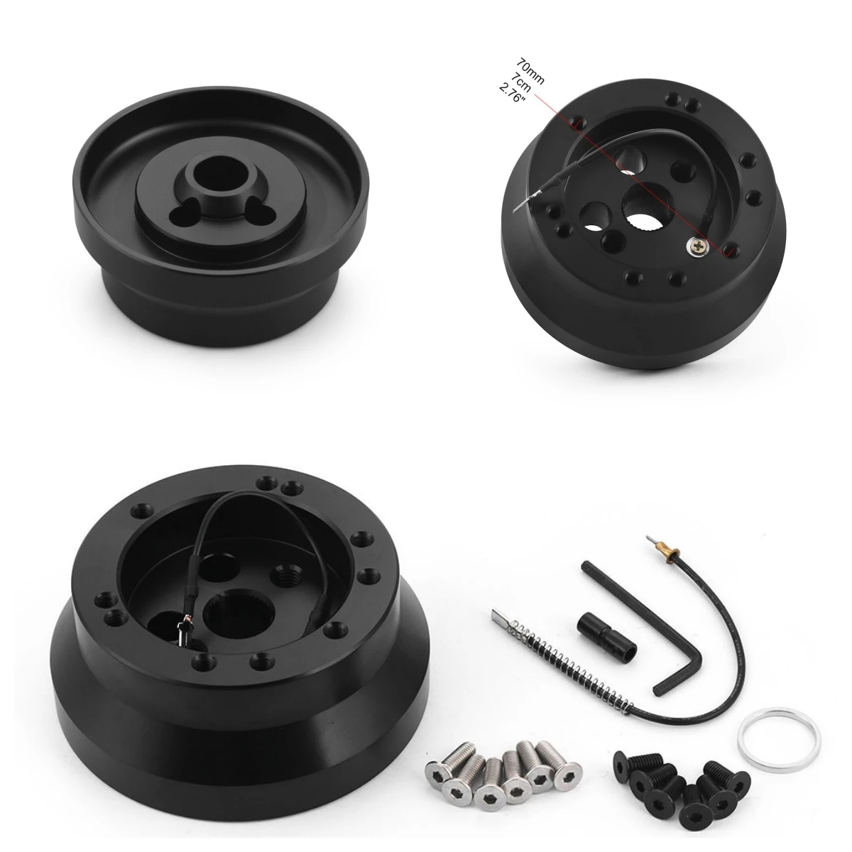5 and 6-hole Polished Steering Wheel Short Hub Adapter (0.5")
5 and 6-hole Polished Steering Wheel Short Hub Adapter (0.5")