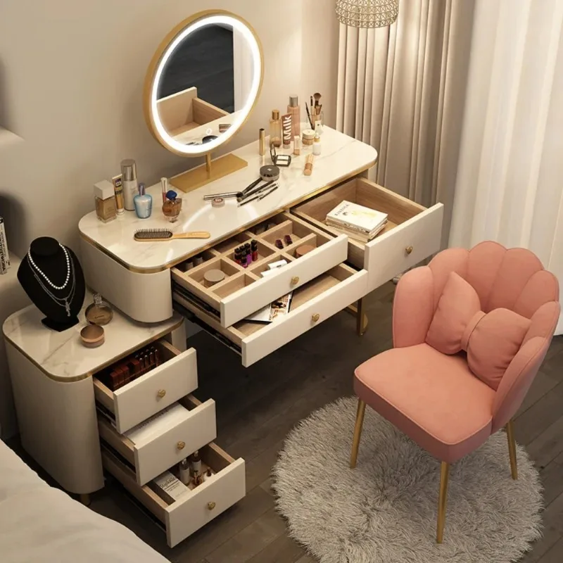 Girl Makeup Vanity Minimalist Design Storage Corner Vanity Makeup Desk Dressing Table Chair Mirror Bedroom Furniture Accessories
Girl Makeup Vanity Minimalist Design Storage Corner Vanity Makeup Desk Dressing Table Chair Mirror Bedroom Furniture Accessories