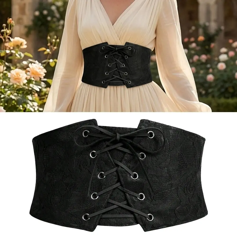 Fashion Black Designer Belts Straping Ultra-wide Waist Belts Lace Embroidery Elastic Stretch Slimming Body Belts Female
Fashion Black Designer Belts Straping Ultra-wide Waist Belts Lace Embroidery Elastic Stretch Slimming Body Belts Female