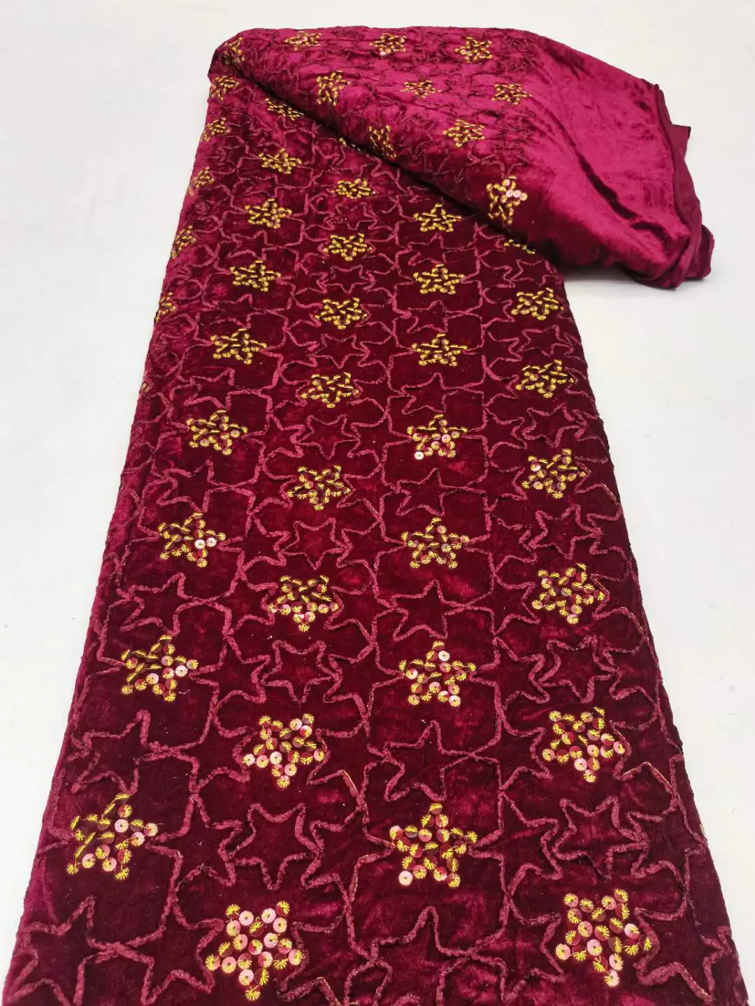 French Velvet Lace Fabric 2023 High Quality Nigerian African Tulle Lace Fabric Material With Sequins For Wedding Dress Sewing
French Velvet Lace Fabric 2023 High Quality Nigerian African Tulle Lace Fabric Material With Sequins For Wedding Dress Sewing