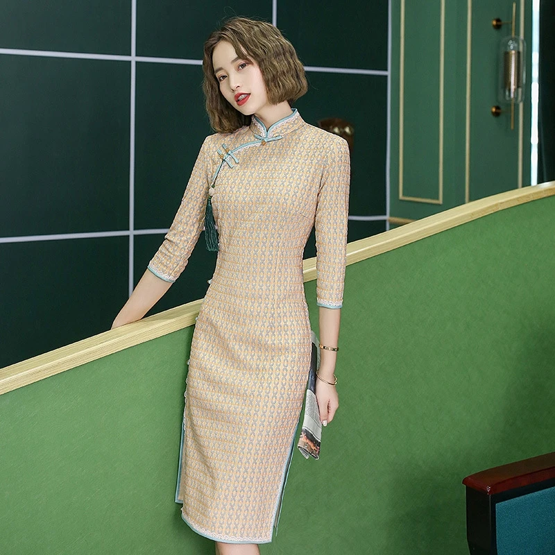 Fashion 2022 Plus Size S-4XL Vintage Chinese Qipao Casual Party Women Dress Short Sleeve Cheongsam Dresses
Fashion 2022 Plus Size S-4XL Vintage Chinese Qipao Casual Party Women Dress Short Sleeve Cheongsam Dresses