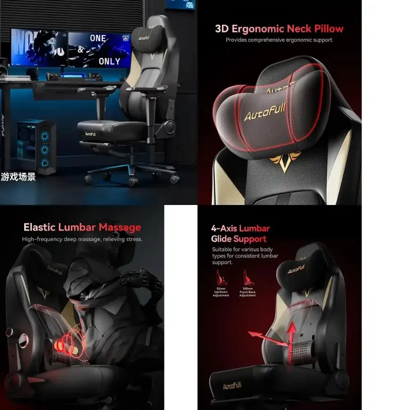 6D Mechanical Armrest Gaming Chair | Ventilated Heating Seat & Dynamic Lumbar Support for Gaming & Office
6D Mechanical Armrest Gaming Chair | Ventilated Heating Seat & Dynamic Lumbar Support for Gaming & Office