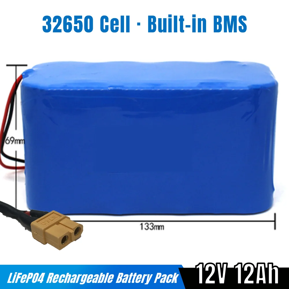 12.8V 12Ah LiFePO4 Battery Pack Battery Pack Built-in BMS 32650 Cell Lithium Iron Phosphate for Solar light street light
12.8V 12Ah LiFePO4 Battery Pack Battery Pack Built-in BMS 32650 Cell Lithium Iron Phosphate for Solar light street light