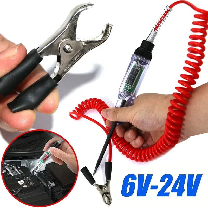 Тестер цепей напряжения автомобиля, грузовика, авто 6 В, 24 В, инструменты, автомобильный диагностический зонд, тестовая ручка, лампочка, электрическая измерительная ручка, инструменты
Тестер цепей напряжения автомобиля, грузовика, авто 6 В, 24 В, инструменты, автомобильный диагностический зонд, тестовая ручка, лампочка, электрическая измерительная ручка, инструменты