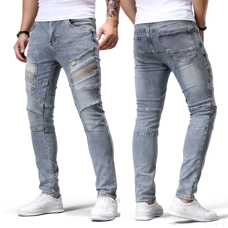 KSTUN мужские новые повседневные мотоциклетные джинсы в стиле хип-хоп для уличной езды, эластичные узкие джинсовые брюки, лоскутные мужские брюки, джинсы для мальчиков
KSTUN мужские новые повседневные мотоциклетные джинсы в стиле хип-хоп для уличной езды, эластичные узкие джинсовые брюки, лоскутные мужские брюки, джинсы для мальчиков