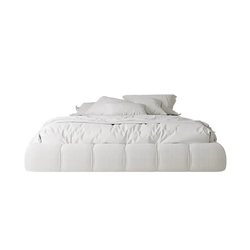 Frame cream wind puff bed light luxury modern simple master bedroom double fabric bed small apartment tatami
Frame cream wind puff bed light luxury modern simple master bedroom double fabric bed small apartment tatami