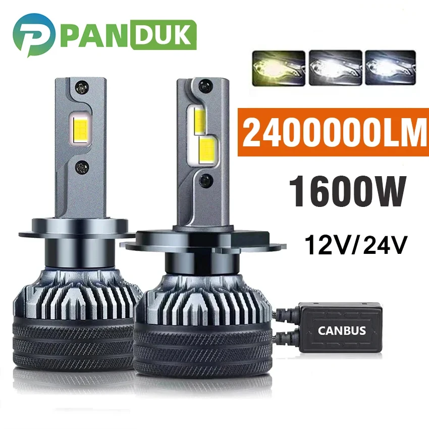 PANDUK H7 H4 Led 2400000LM 1600W Двойная медная трубка для автомобиля H1 H11 6000K 12V 24V Грузовик 9005 HB4 9006 Светодиодная лампа для фар
PANDUK H7 H4 Led 2400000LM 1600W Двойная медная трубка для автомобиля H1 H11 6000K 12V 24V Грузовик 9005 HB4 9006 Светодиодная лампа для фар