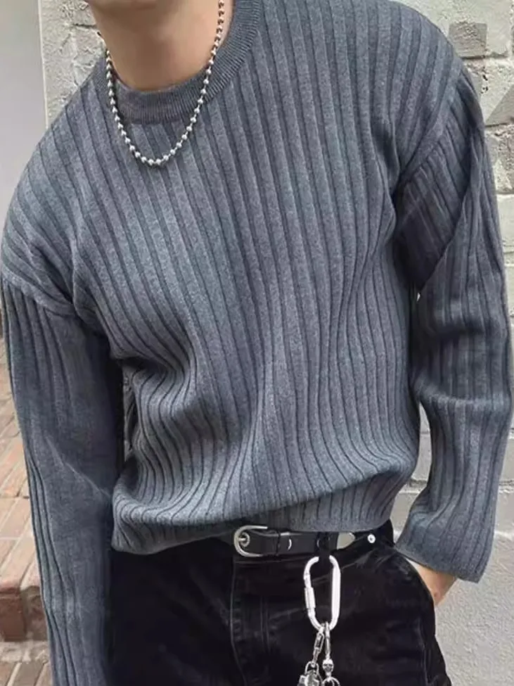 Мужской приталенный вязаный свитер с длинным рукавом из шерстяной пряжи Core Yarn, базовый слой, французский стиль, повседневный, модный, дышащий, мягкий
Мужской приталенный вязаный свитер с длинным рукавом из шерстяной пряжи Core Yarn, базовый слой, французский стиль, повседневный, модный, дышащий, мягкий