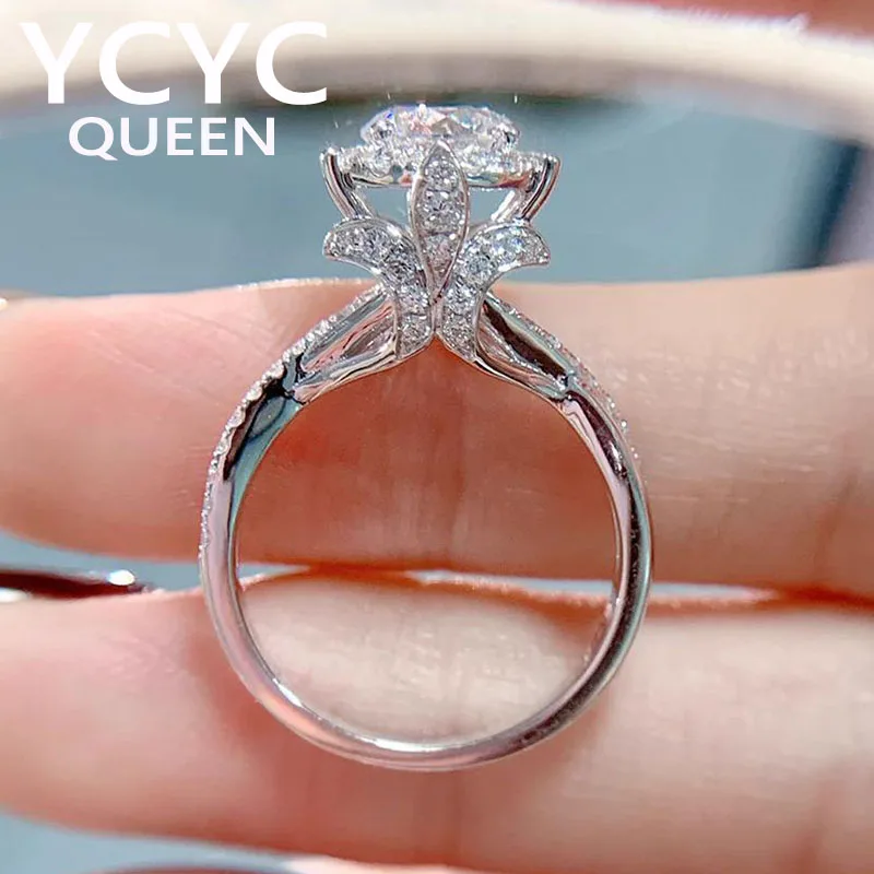 Real Platinum PT950 Ring Women Engagement Anniversary Wedding Ring Round Moissanite Diamond Ring Flower Trendy
Real Platinum PT950 Ring Women Engagement Anniversary Wedding Ring Round Moissanite Diamond Ring Flower Trendy