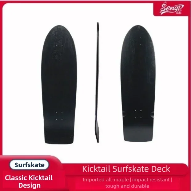 34 Inch Matte Black Full Canadian Maple Kicktail Surfskate Deck No Push Free Slide Land Surf Skateboard Deck
34 Inch Matte Black Full Canadian Maple Kicktail Surfskate Deck No Push Free Slide Land Surf Skateboard Deck