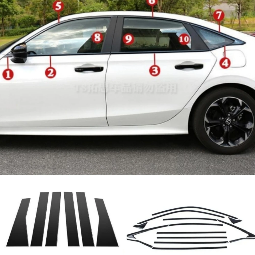 Ярко-черная накладка на окно из нержавеющей стали для Honda civic 11th 2022-2023 гг.
Ярко-черная накладка на окно из нержавеющей стали для Honda civic 11th 2022-2023 гг.